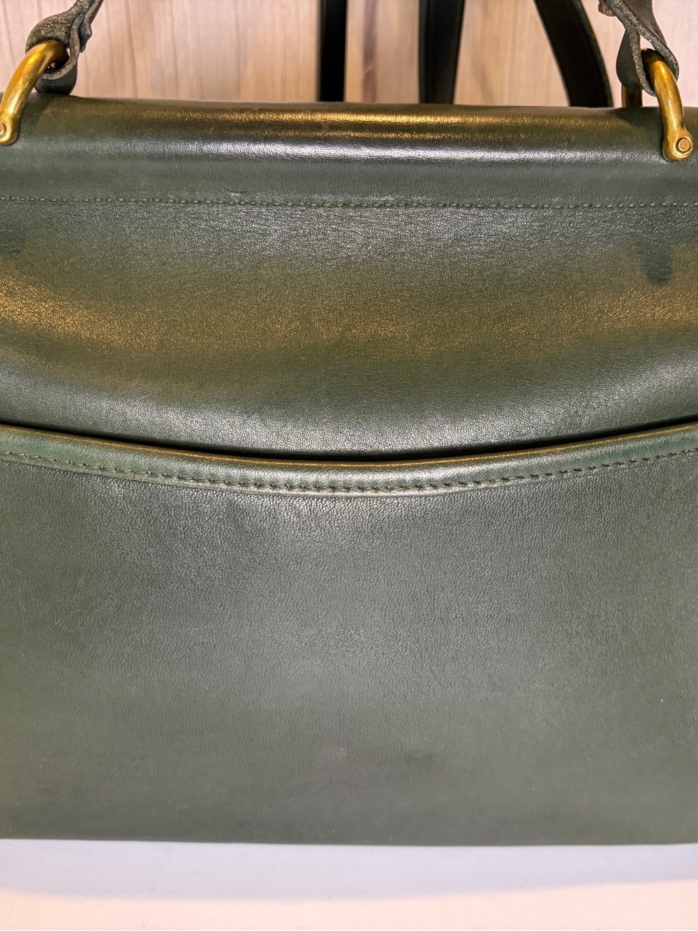 Vintage Coach Logan bag, in green #9907 - Picture 2 of 15
